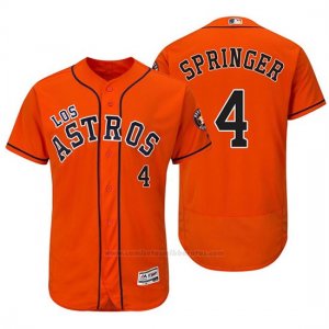 Camiseta Beisbol Hombre Houston Astros George 4 Springer Naranja Hispanic Heritage