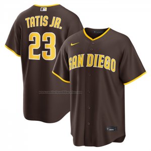 Camiseta Beisbol Hombre San Diego Padres Fernando Tatis Jr Carretera Replica Marron