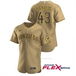 Camiseta Beisbol Hombre San Diego Padres Garrett Richards Autentico Alternato Bronceado Marron