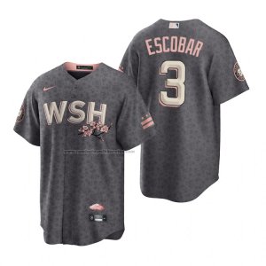 Camiseta Beisbol Hombre Washington Nationals Alcides Escobar 2022 City Connect Replica Gris