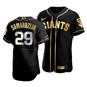 Camiseta Beisbol Hombre San Francisco Giants Jeff Samardzija Golden Edition Autentico Negro