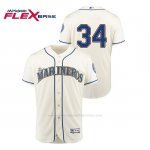 Camiseta Beisbol Hombre Seattle Mariners Felix Hernandez Hispanic Heritage Flex Base Crema
