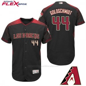 Camiseta Beisbol Hombre Arizona Diamondbacks 44 Paul Goldschmidt Negro Hispanic Heritage Flex Base