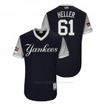 Camiseta Beisbol Hombre New York Yankees Ben Heller 2018 Llws Players Weekend Heller Azul