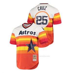 Camiseta Beisbol Hombre Houston Astros Jose Cruz Cooperstown Collection 1975 Primera Blanco Naranja