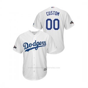 Camiseta Beisbol Hombre Los Angeles Dodgers Personalizada 2019 Postseason Cool Base Blanco