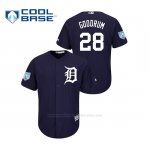 Camiseta Beisbol Hombre Detroit Tigers Niko Goodrum 2019 Entrenamiento de Primavera Cool Base Azul