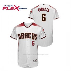 Camiseta Beisbol Hombre Arizona Diamondbacks David Peralta 150th Aniversario Patch Autentico Flex Base Blanco Rojo