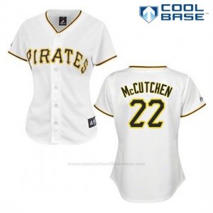 Camiseta Beisbol Hombre Pittsburgh Pirates Andrew Mccutchen 22 Blanco Cool Base