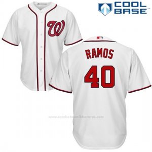 Camiseta Beisbol Hombre Washington Nationals Wilson Ramos Blanco Autentico Coleccion Cool Base