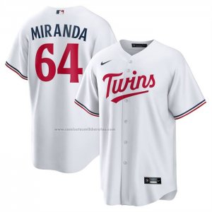 Camiseta Beisbol Hombre Minnesota Twins Jose Miranda Primera Replica Blanco