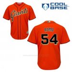 Camiseta Beisbol Hombre San Francisco Giants Sergio Romo 54 Naranja Alterno Cool Base