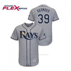 Camiseta Beisbol Hombre Tampa Bay Rays Kevin Kiermaier 150th Aniversario Patch Autentico Flex Base Gris