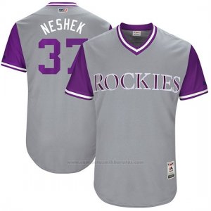 Camiseta Beisbol Hombre Colorado Rockies 2017 Little League World Series Pat Neshek Gris