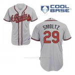 Camiseta Beisbol Hombre Atlanta Braves 29 John Smoltz Gris Cool Base