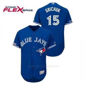 Camiseta Beisbol Hombre Toronto Blue Jays Randal Grichuk 150th Aniversario Patch Autentico Flex Base Azul