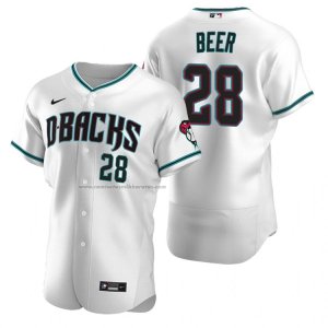 Camiseta Beisbol Hombre Arizona Diamondbacks Seth Beer Autentico Alterno Blanco