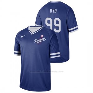 Camiseta Beisbol Hombre Los Angeles Dodgers Hyun Jin Ryu Cooperstown Collection Legend Azul