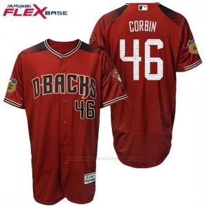 Camiseta Beisbol Hombre Arizona Diamondbacks 46 Patrick Corbin 2017 Entrenamiento de Primavera Flex Base