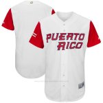 Camiseta Hombre Puerto Rico Clasico Mundial de Beisbol 2017 Personalizada Blanco