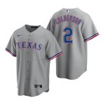 Camiseta Beisbol Hombre Texas Rangers Charlie Culberson Replica Road Gris