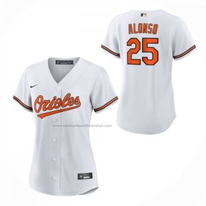 Camiseta Beisbol Mujer Baltimore Orioles Pete Alonso Primera Replica Blanco