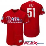 Camiseta Beisbol Hombre Philadelphia Phillies Carlos Ruiz Scarlet 2017 Entrenamiento de Primavera Flex Base Jugador