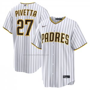 Camiseta Beisbol Hombre San Diego Padres Nick Pivetta Primera Replica Blanco Camiseta Beisbol Hombre San Diego Padres Nick Pivetta Primera Replica Blanco