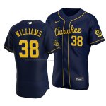Camiseta Beisbol Hombre Milwaukee Brewers Devin Williams Autentico Alterno Azul
