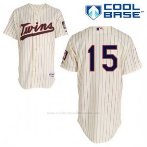 Camiseta Beisbol Hombre Minnesota Twins Glen Perkins 15 Crema Alterno Cool Base