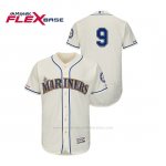 Camiseta Beisbol Hombre Seattle Mariners Dee Gordon 150th Aniversario Patch Autentico Flex Base Crema