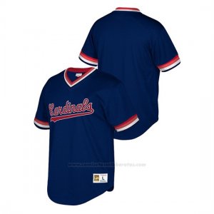 Camiseta Beisbol Hombre St. Louis Cardinals Cooperstown Collection Mesh Wordmark V-Neck Azul
