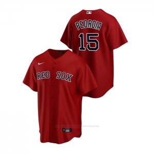 Camiseta Beisbol Hombre Boston Red Sox Dustin Pedroia Replica Alterno Rojo