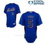 Camiseta Beisbol Hombre New York Mets David Wright 5 Azul Azul Cool Base