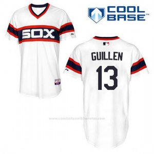 Camiseta Beisbol Hombre Chicago White Sox Ozzie Guillen 13 Blanco Alterno Cool Base