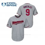 Camiseta Beisbol Hombre Minnesota Twins Marwin Gonzalez 2019 Postseason Cool Base Gris