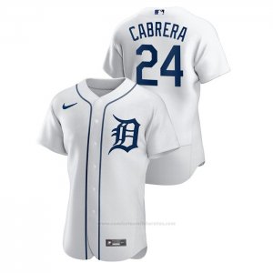 Camiseta Beisbol Hombre Detroit Tigers Miguel Cabrera Authentic Blanco