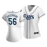 Camiseta Beisbol Mujer Tampa Bay Rays Randy Arozarena Primera Replica Blanco