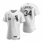 Camiseta Beisbol Hombre Chicago White Sox Garrett Crochet Autentico Primera Blanco