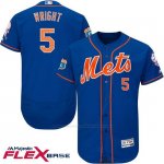 Camiseta Beisbol Hombre New York Mets David Wright Azul Flex Base Autentico On Field