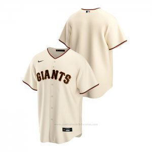 Camiseta Beisbol Hombre San Francisco Giants Replica Primera Crema