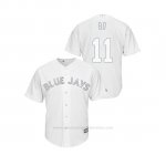 Camiseta Beisbol Hombre Toronto Blue Jays Bo Bichette 2019 Players Weekend Replica Blanco