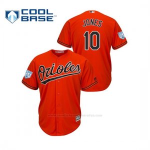 Camiseta Beisbol Hombre Baltimore Orioles Adam Jones 2019 Entrenamiento de Primavera Cool Base Naranja
