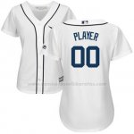 Camiseta Mujer Detroit Tigers Personalizada Blanco