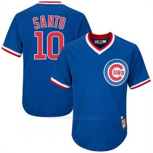 Camiseta Beisbol Hombre Chicago Cubs 10 Menscubs Ron Santo Cooperstown Coleccion Cool Base