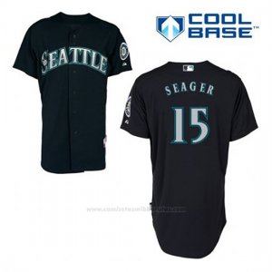 Camiseta Beisbol Hombre Seattle Mariners Kyle Seager 15 Azul Azul Alterno Cool Base