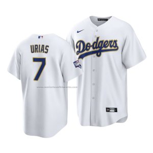 Camiseta Beisbol Hombre Los Angeles Dodgers Julio Urias 2021 Gold Program Replica Blanco