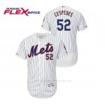 Camiseta Beisbol Hombre New York Mets Yoenis Cespedes 150th Aniversario Patch Autentico Flex Base Blanco