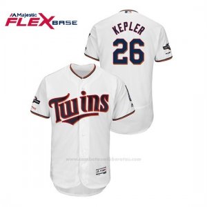 Camiseta Beisbol Hombre Minnesota Twins Max Kepler 2019 Postseason Flex Base Blanco