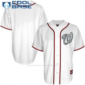 Camiseta Beisbol Hombre Washington Nationals Blanco Cool Base button Up